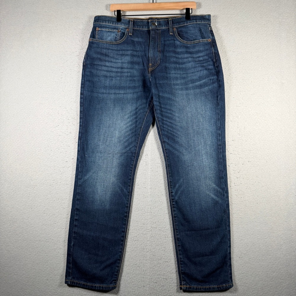 Lucky Brand 121 Slim Straight Mens‎ Blue Jeans 36x30 Medium Dark Wash Denim